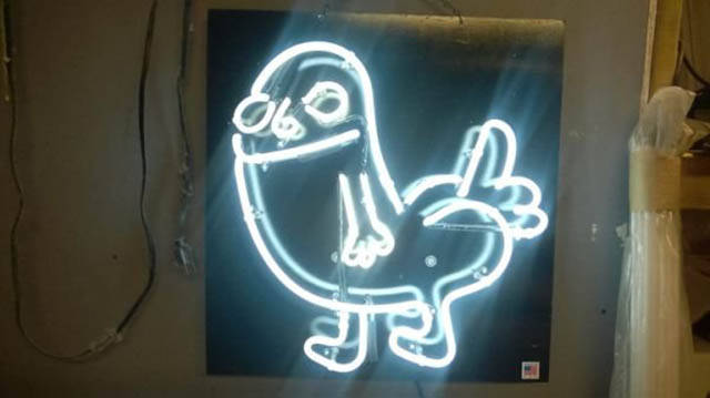 Guy Created This Kickass Dick Butt Neon Sign As A Gift