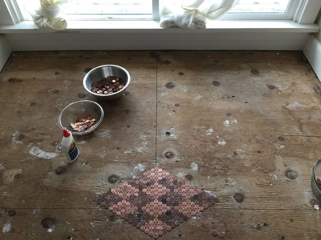 This Floor Covered With Pennies Looks Incredible