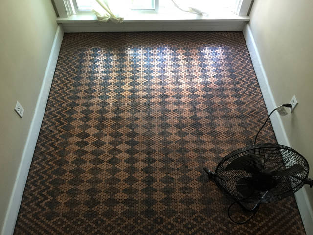 This Floor Covered With Pennies Looks Incredible