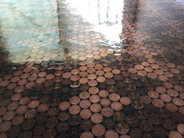 This Floor Covered With Pennies Looks Incredible