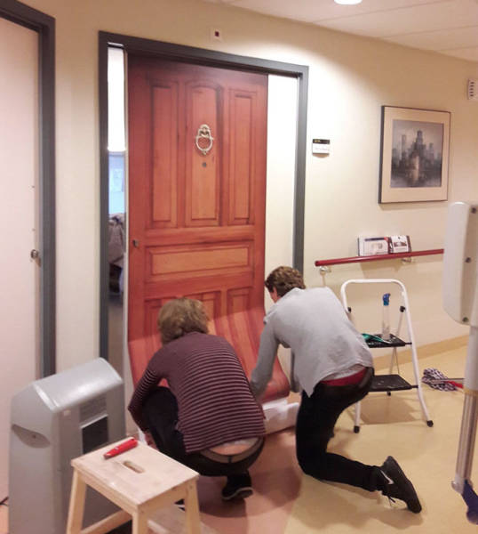 To Help People With Dementia Find Their Rooms Easily, Their Doors Are Being Recreated To Stand Out