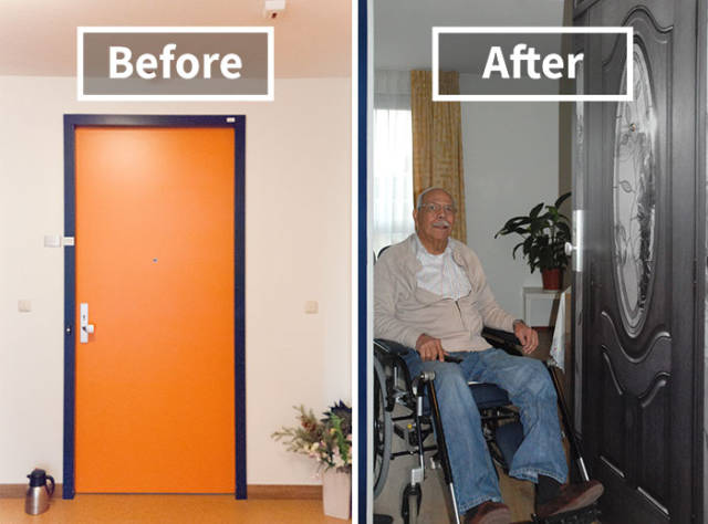 To Help People With Dementia Find Their Rooms Easily, Their Doors Are Being Recreated To Stand Out