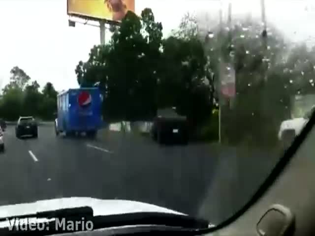 A Kid Driving 100 km/h On A Highway In Mexico