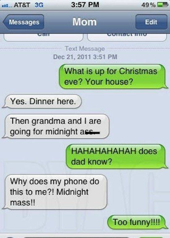 funny texts from parents autocorrect