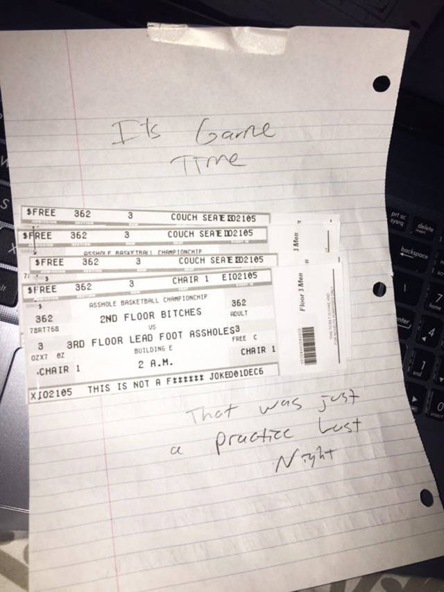 Guys Who Wrote An Angry Note To Their Loud Neighbors Got Totally Wrecked By Them