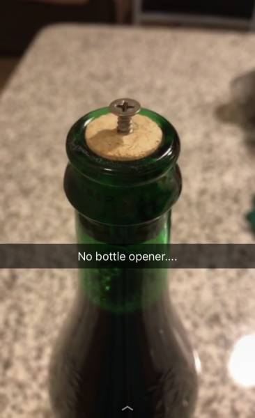 This Woman Opened Her Bottle Of Wine Using A Neat Trick