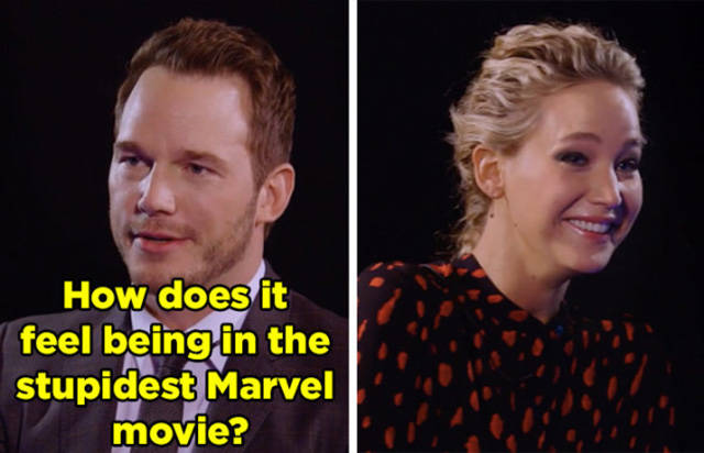 Jennifer Lawrence And Chris Pratt Know How to Destroy Everything Their Opponent Holds Dear. Even Using Words Only