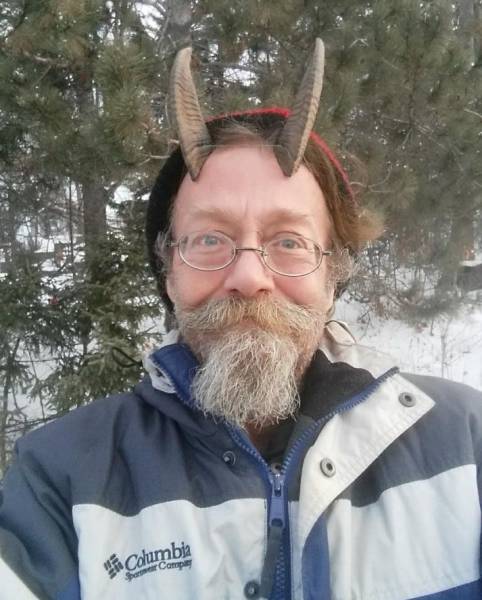Pagan Priest Wears Horns For His Driving License Photo