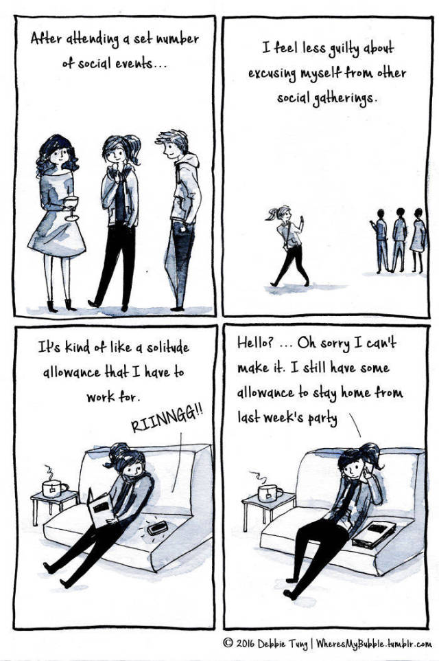 Comics By Debbie Introduce Introversion… When You Are The One Who Understands You Best