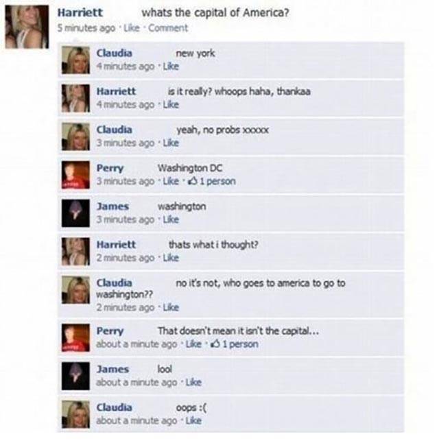Facebook Provides Some Very Funny Jokes And Fails