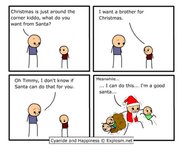 These Cyanide And Happiness Christmas Comics Are So Awkward…But So True!