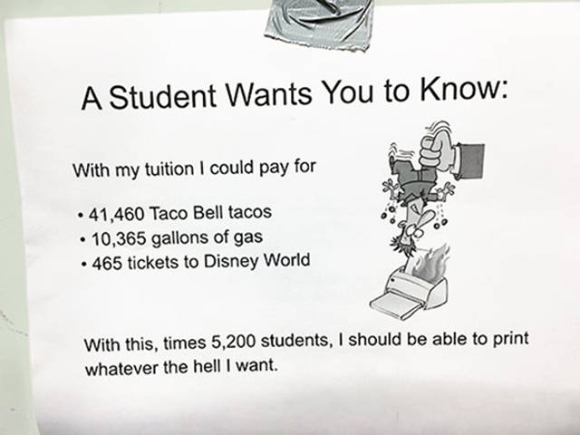 Student Just Brutally Destroys His College Administration’s Greedy Policy Student Just Brutally Destroys His College Administration’s Greedy Policy